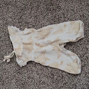 Emily and Oliver 0-3 month one shoulder Romper with matching bow